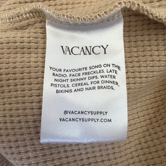 Vacancy Supply Drift Collared Waffle Sweater in Beige - Picture 10 of 11